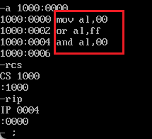 验证and和or的作用程序代码