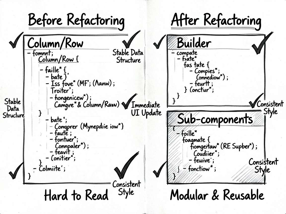 Ink notes comparison diagram showing 'Before Refac