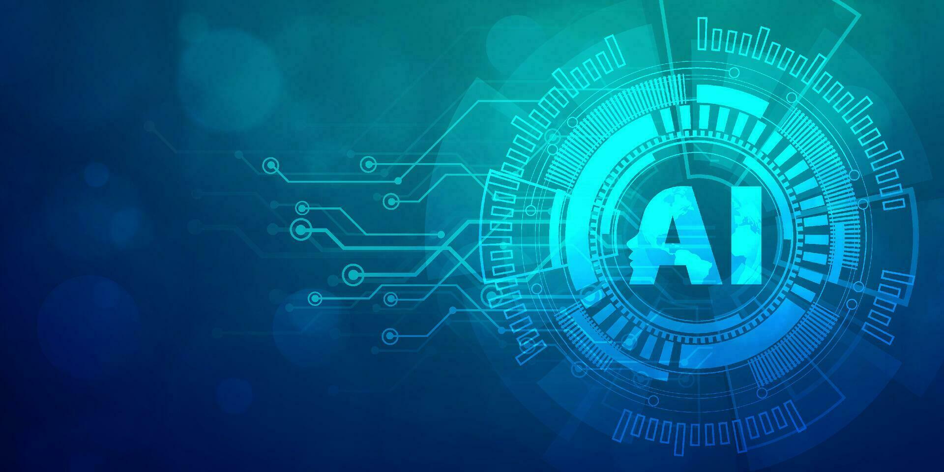 Abstract digital technology brain futuristic, AI Artificial intelligence  blue background, Cyber science health tech, Innovation chat future big  data, internet network connection, Cloud hi-tech vector 33890724 Vector Art  at Vecteezy