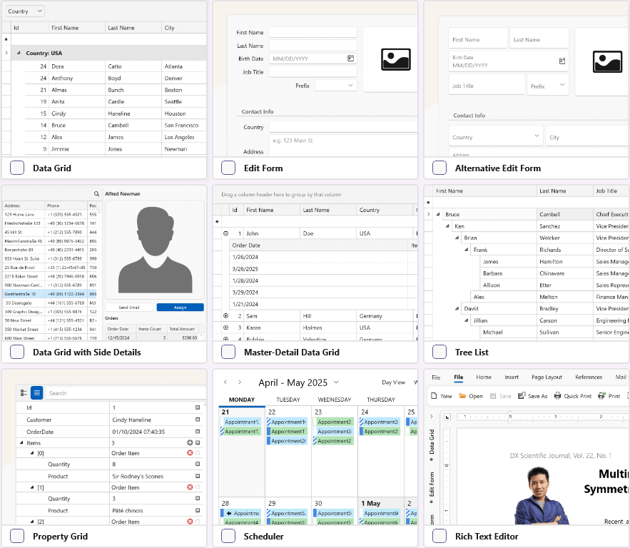 DevExpress WPF v25.2新版图集