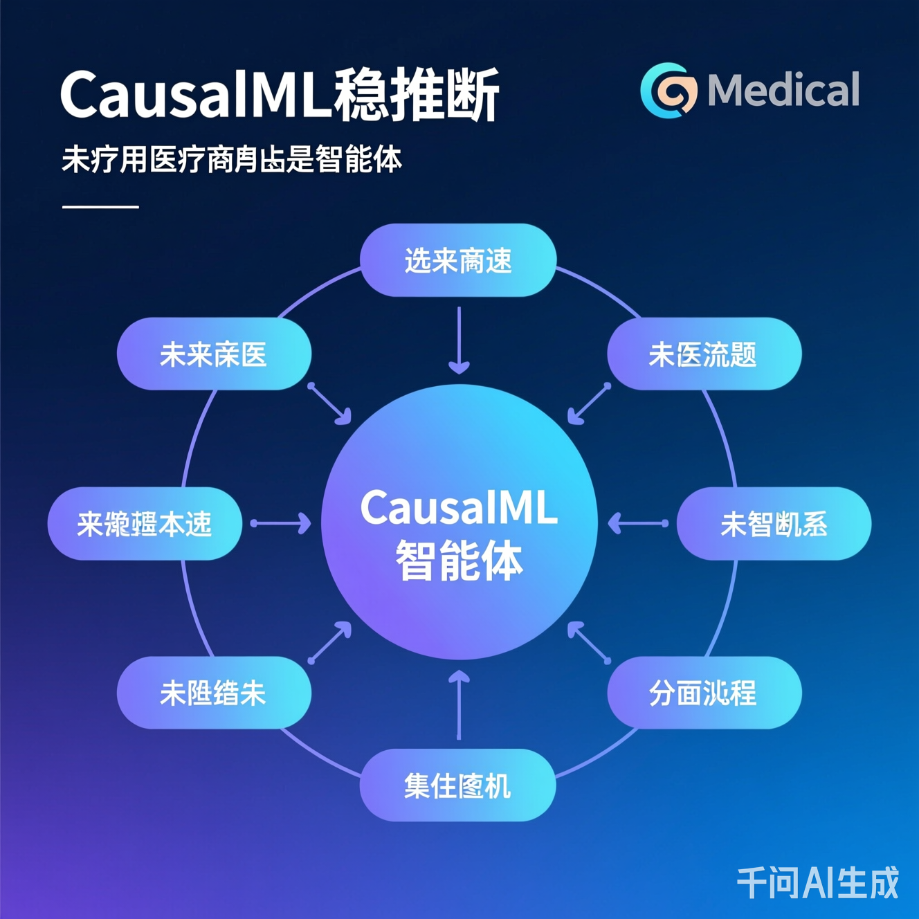 未来医疗因果智能体工作流程示意图