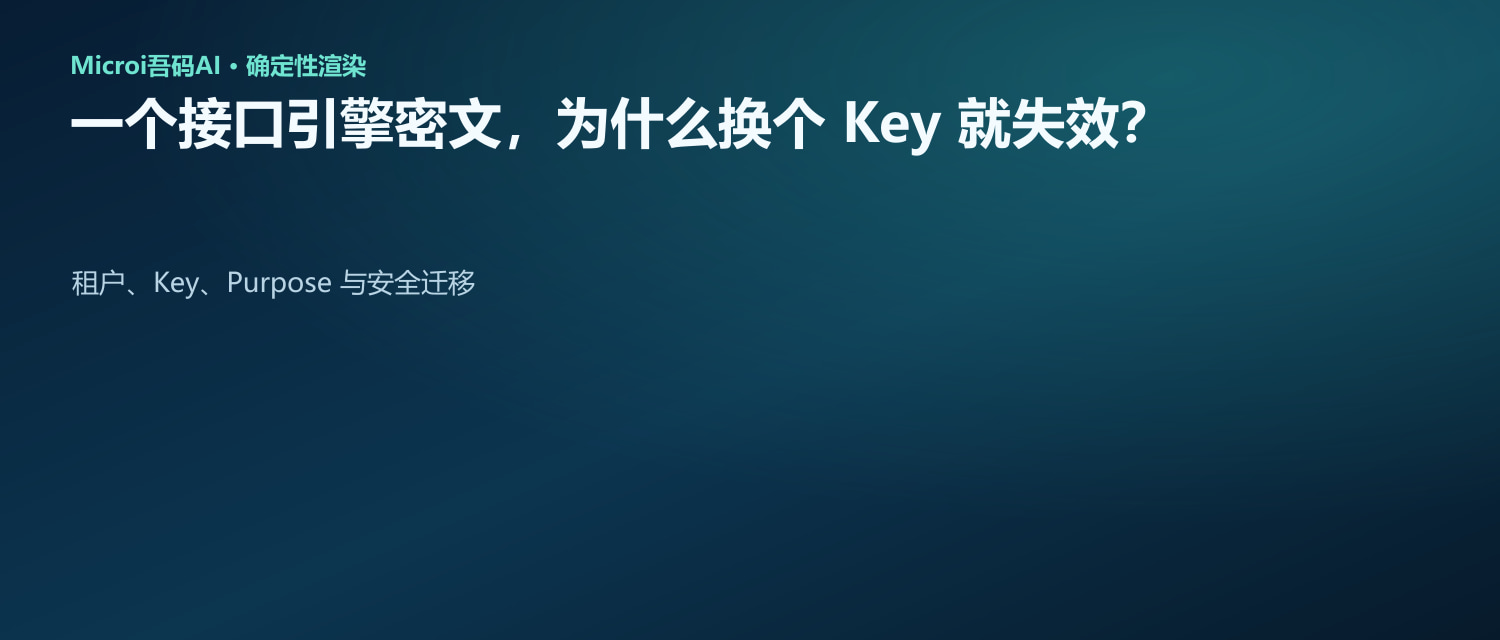 Microi吾码接口引擎密文绑定OsClient与ApiEngineKey的技术封面