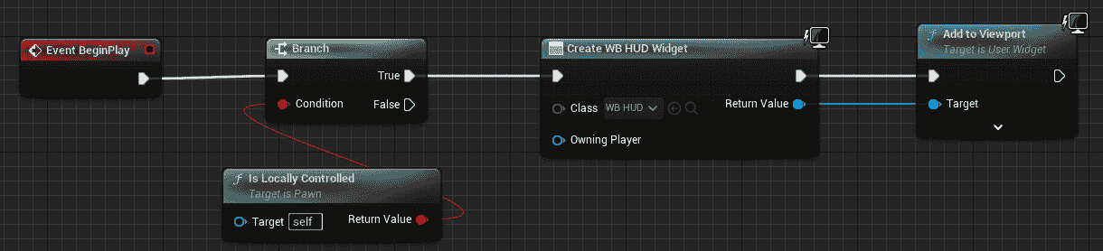 图 6.12 – 将 HUD 添加到视图中