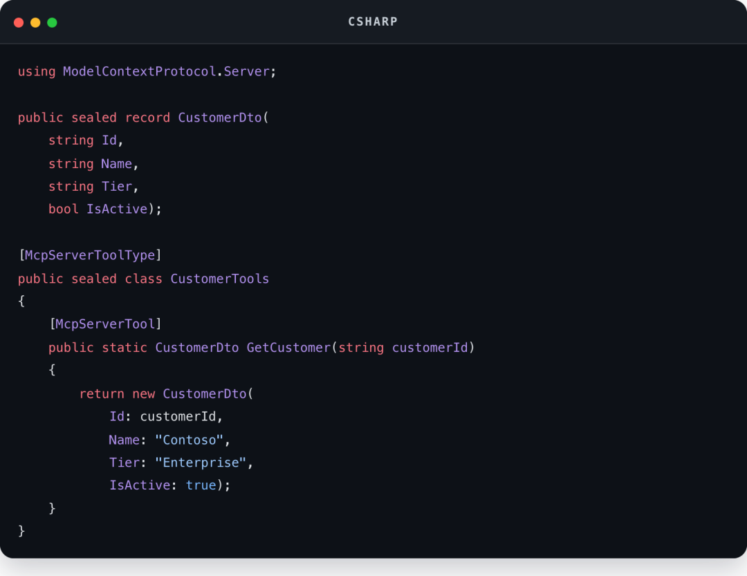 Csharp code block