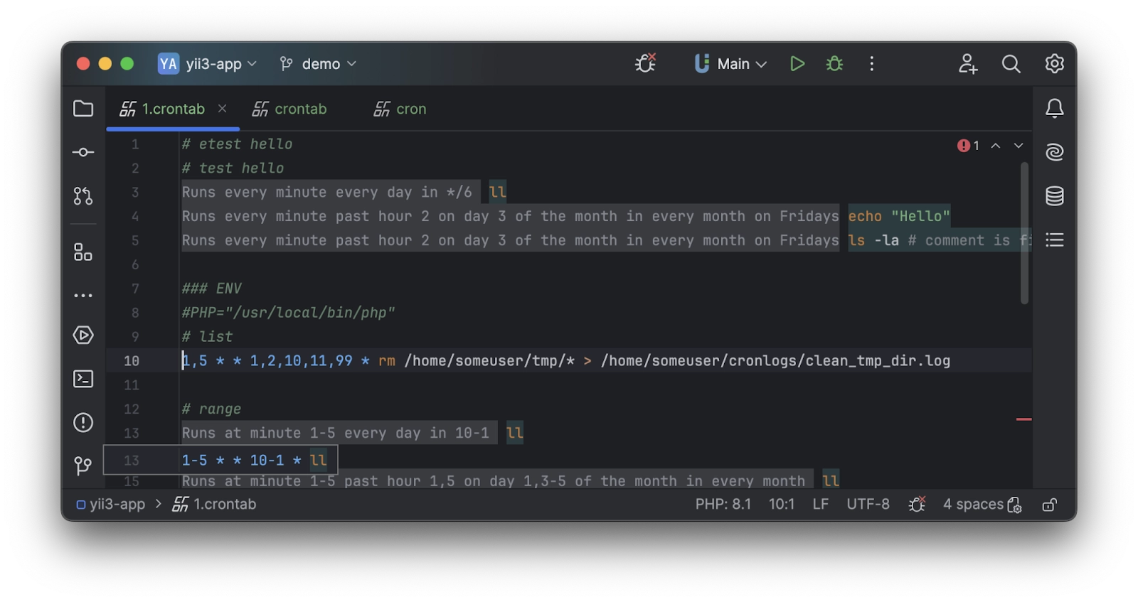 你可能不知道的 PhpStorm 插件 - Cron / Crontab Support plugin