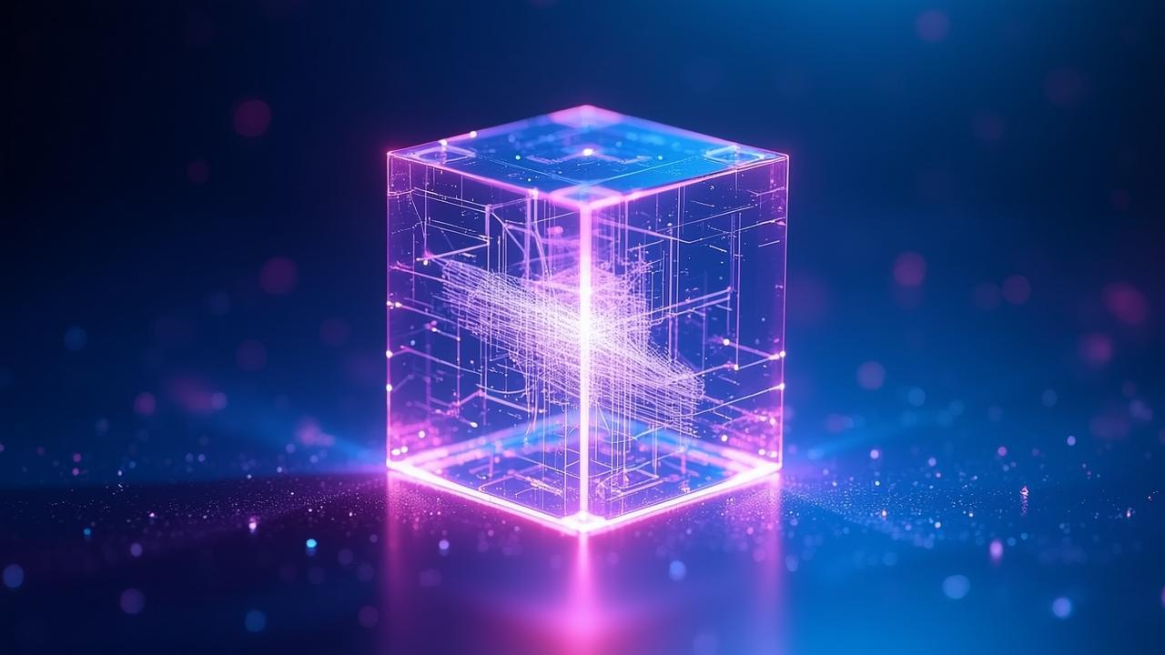 Abstract futuristic technology concept: a transluc