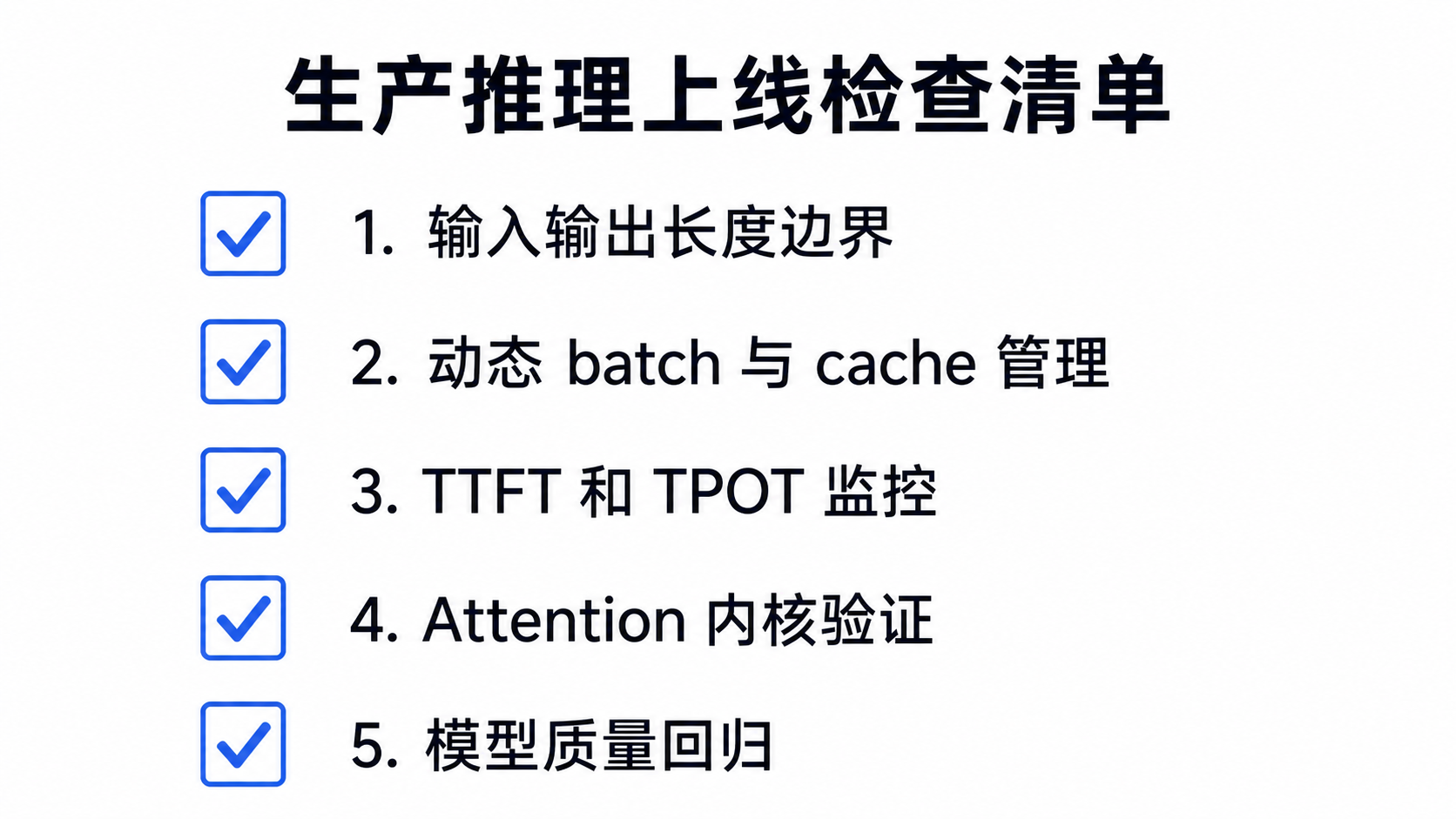 生产推理上线检查清单