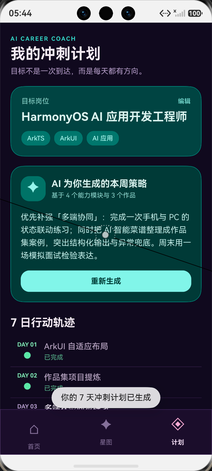 图 4:投递进度地图将岗位状态、匹配度和关联作品放进同一张可选择的卡片