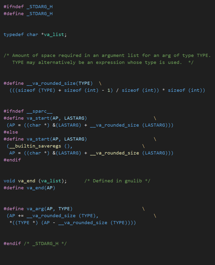 include/stdarg.h源码
