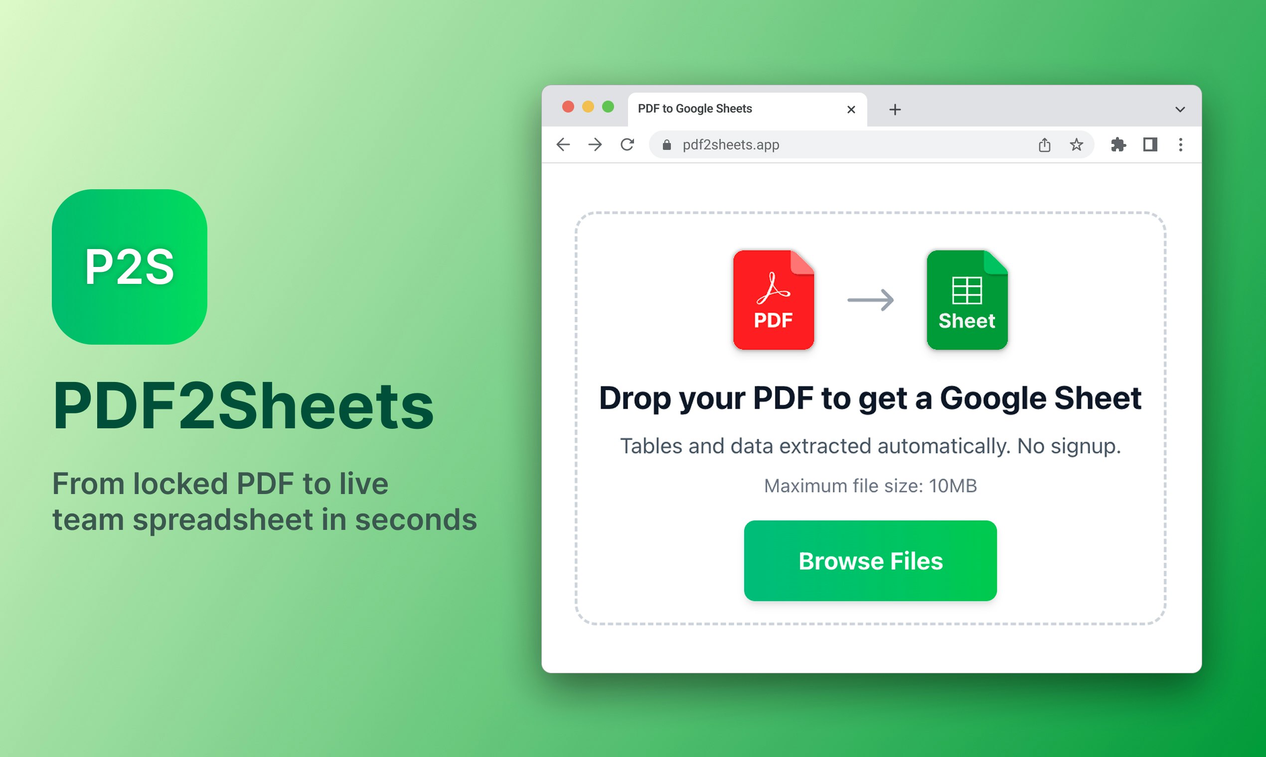 PDF to Google Sheets