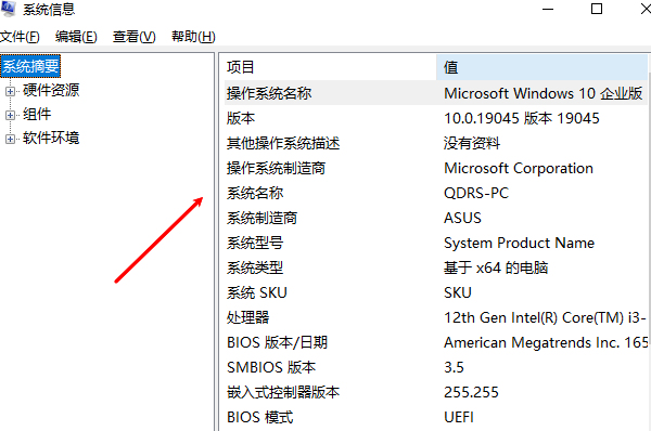 使用“系统信息”查看基本配置