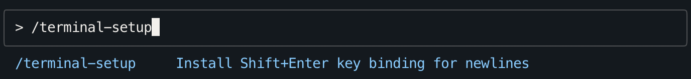 terminal-setup命令