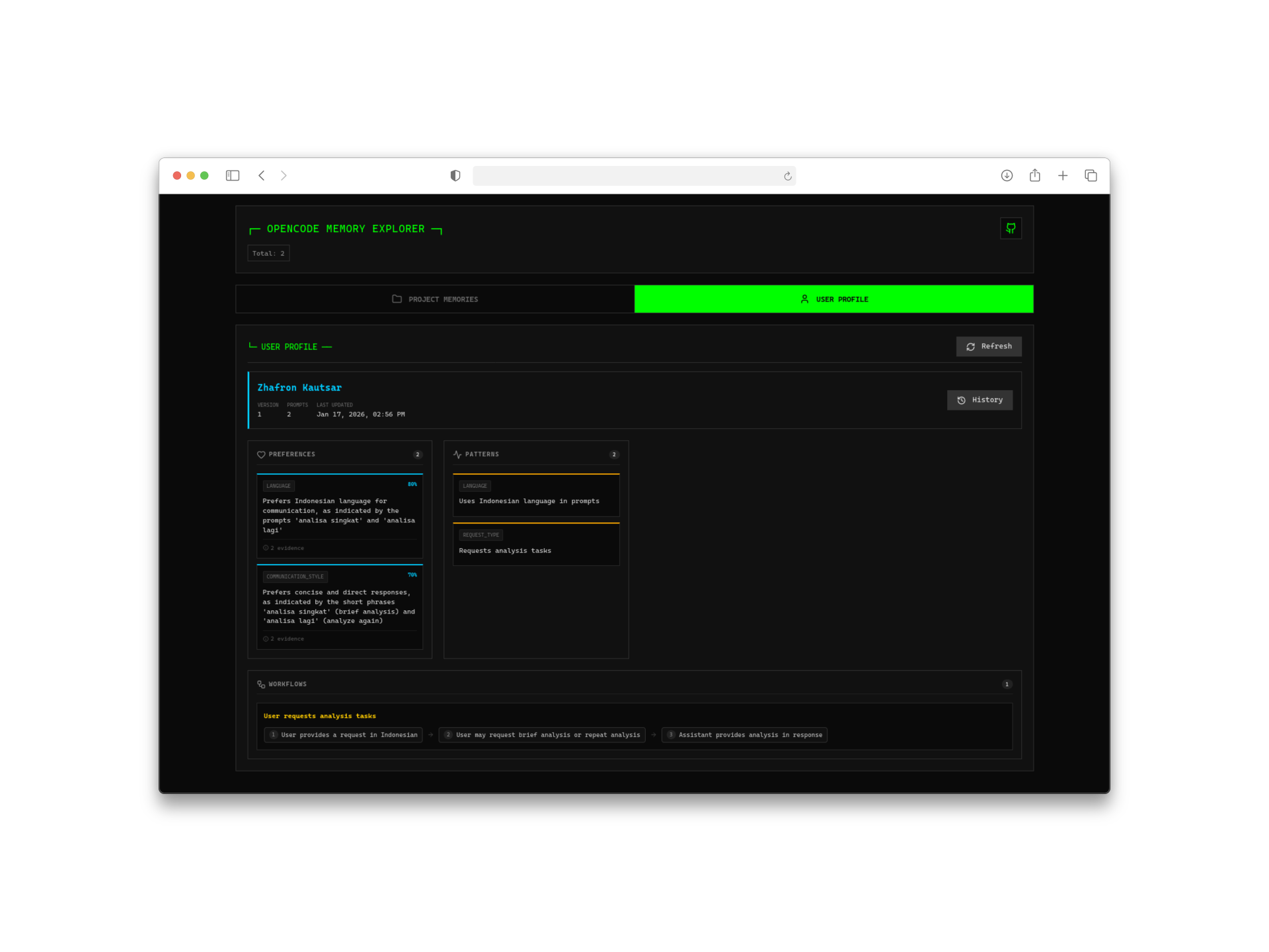User Profile