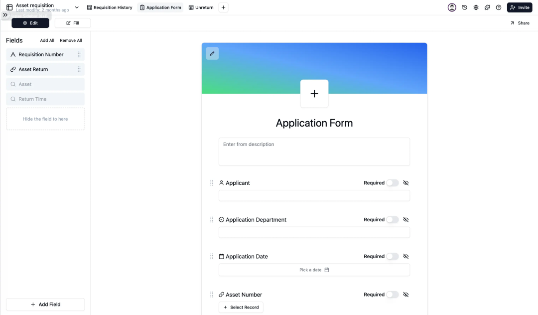 比 Excel 更强大，一个功能丰富、易用且可扩展的数据库应用构建平台，适合各种规模和行业的团队使用！