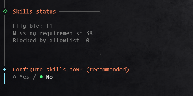 OpenClaw 钉钉教程 - skills 技能配置选项