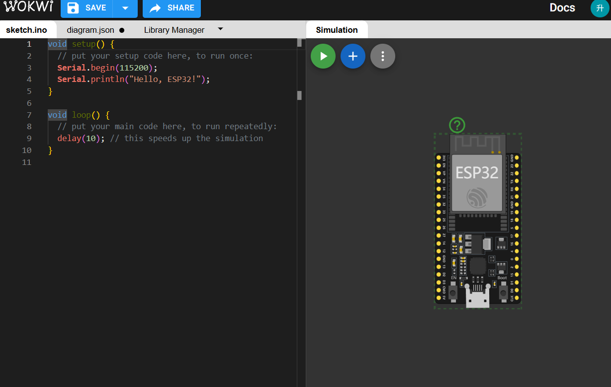 [Wokwi模拟器] ESP32无实物入门教程（零）：开发环境与第一个点灯实验-CSDN博客