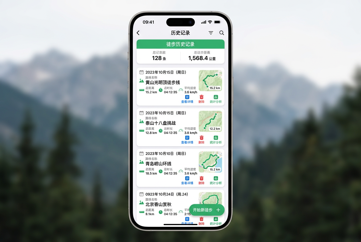 历史轨迹列表与管理