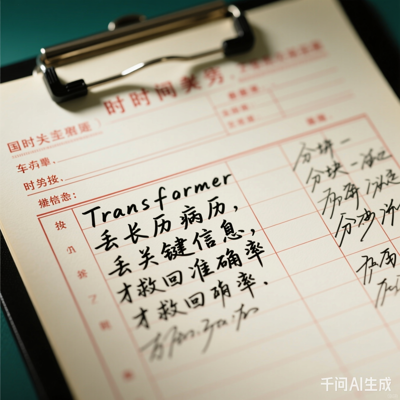 图片:手写病历特写