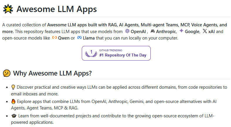 awesome-llm-apps 项目介绍图