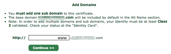 Add Subdomain