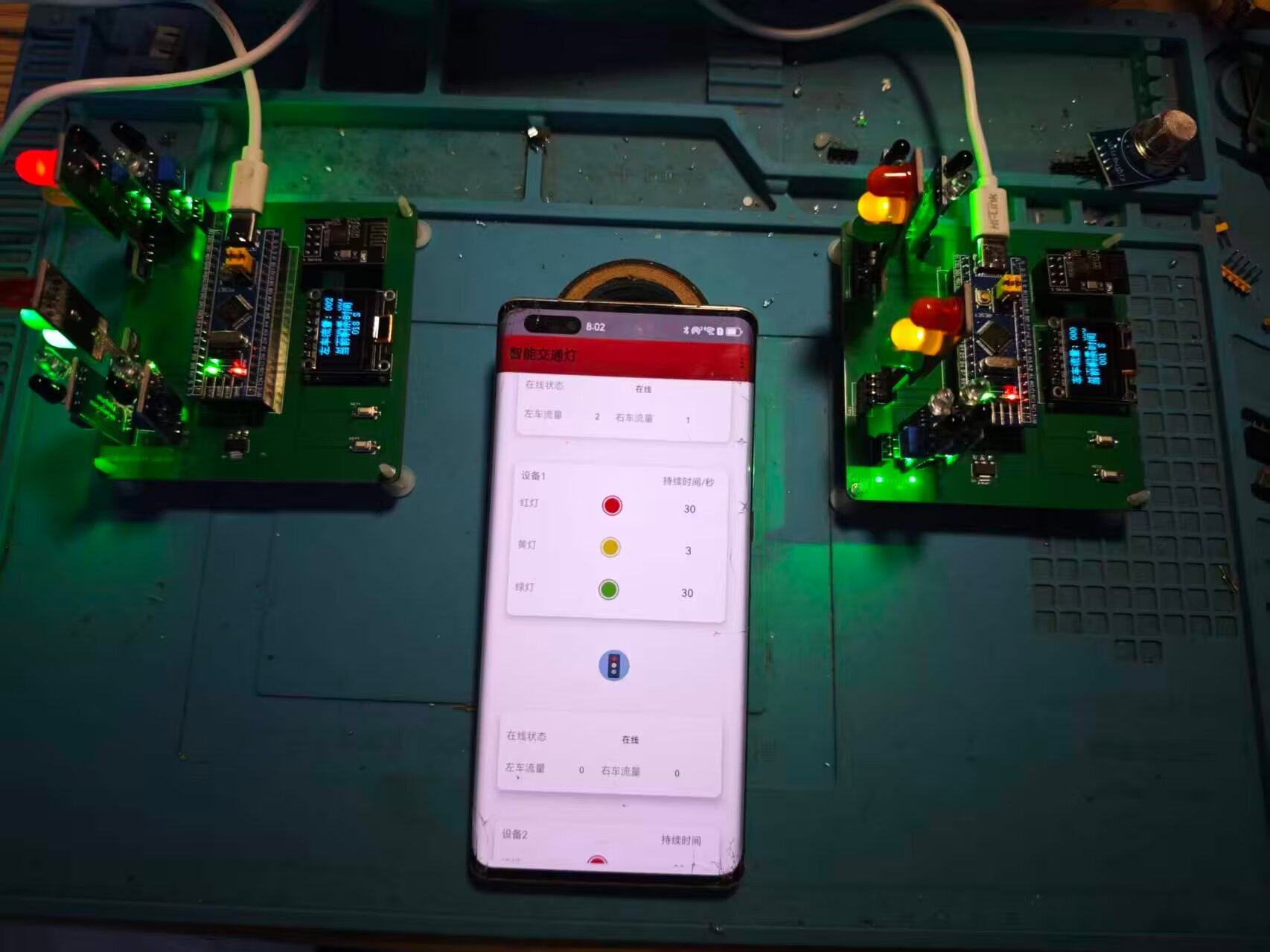 计算机毕业范例设计源码-101.1.智能交通灯-WiFi-V2-基于STM32单片机物联网设计【硬件+APP+云平台】截图
