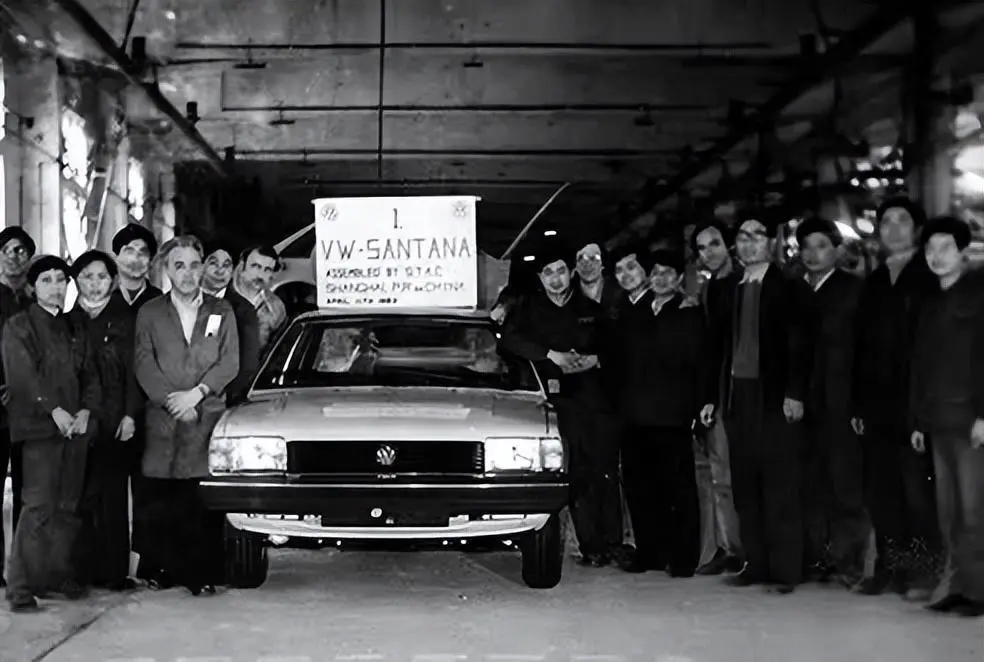 上海汽车厂组装的第一台桑塔纳