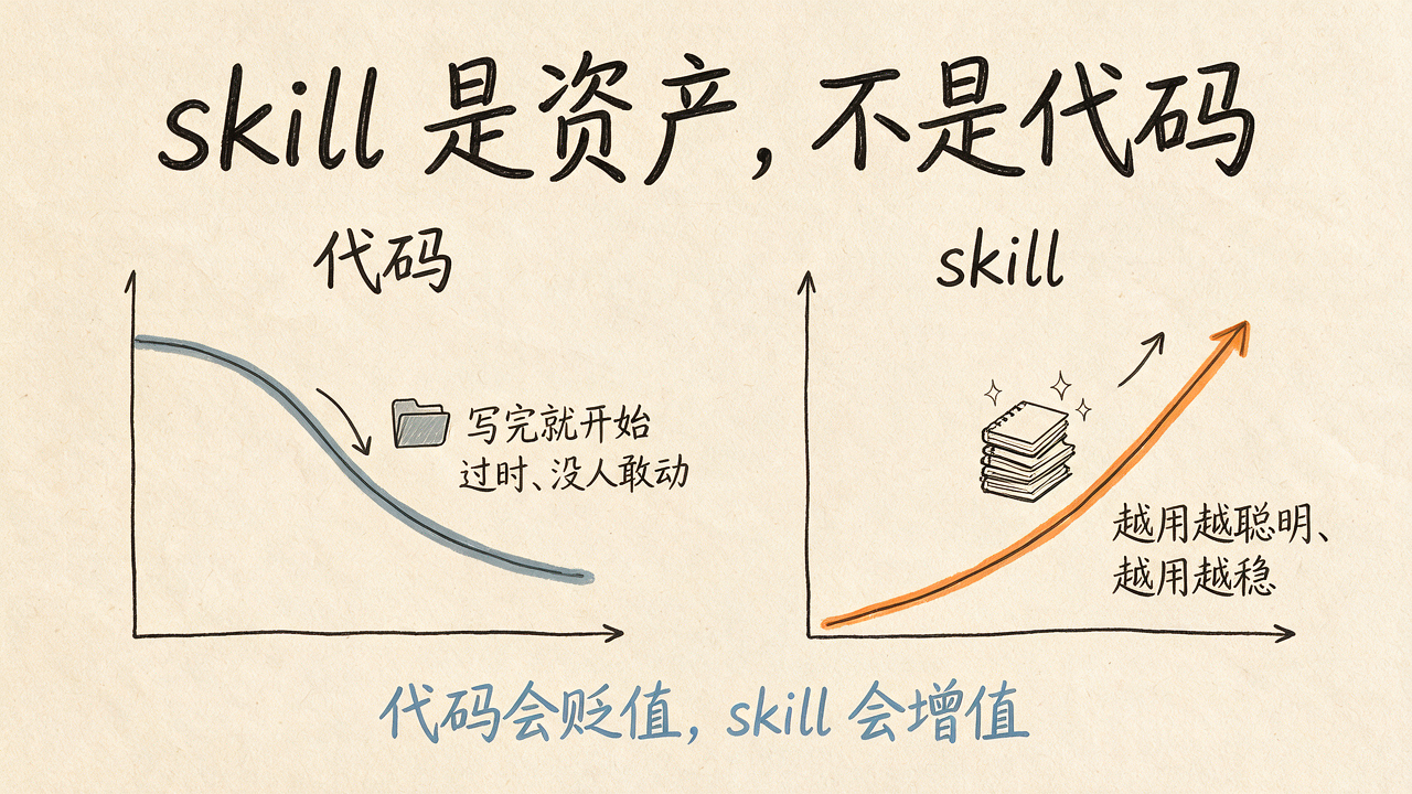 skill 是资产，不是代码