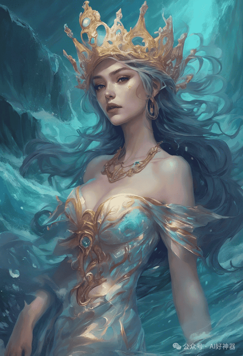 Stable Diffusion 模型 Prompt 提示词 海洋女王