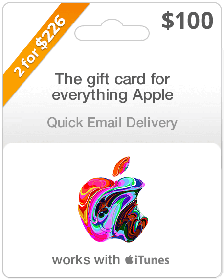 Buy $100 Apple Gift Cards | Instant Email Delivery