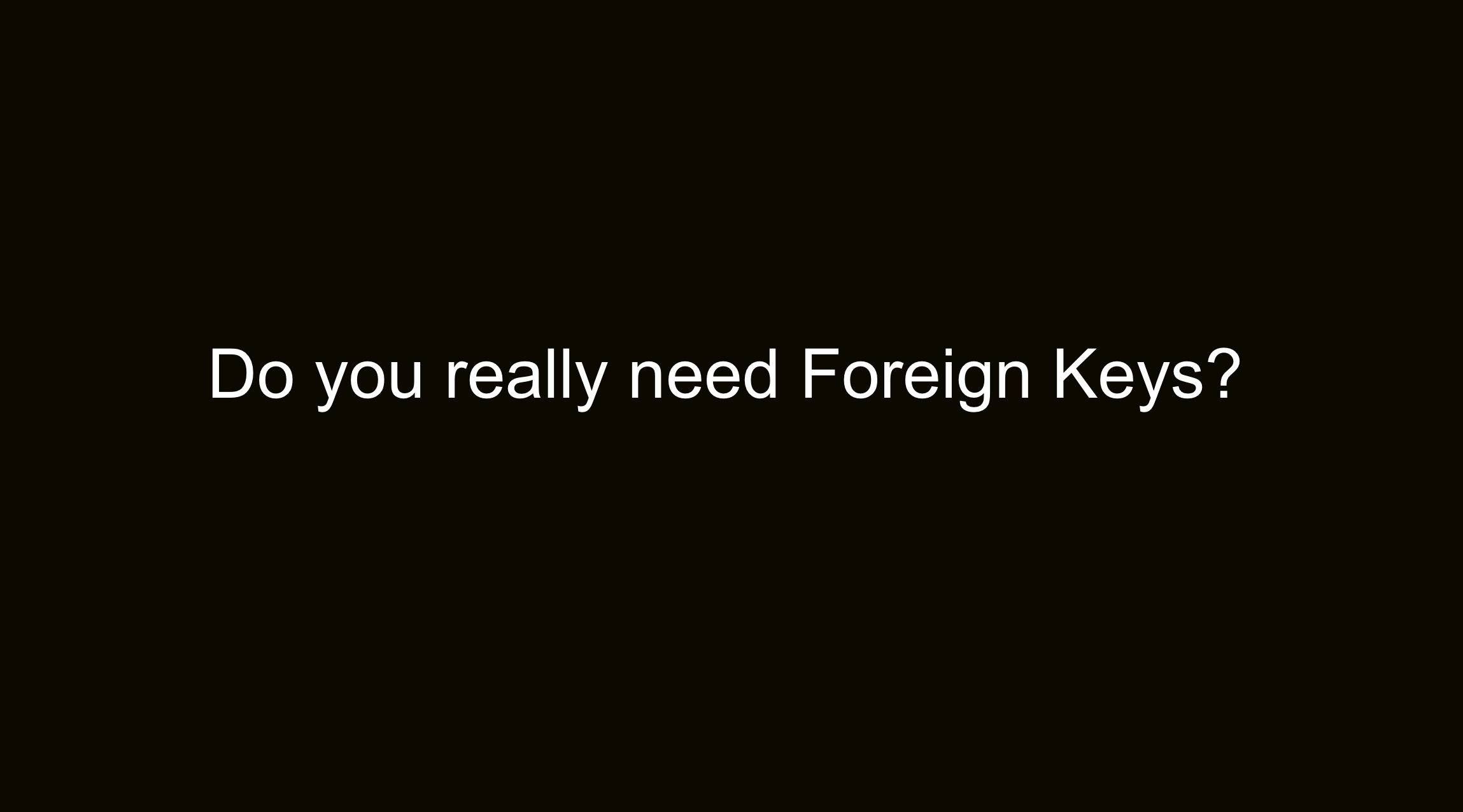 Foreign Keys 性能影响概览图