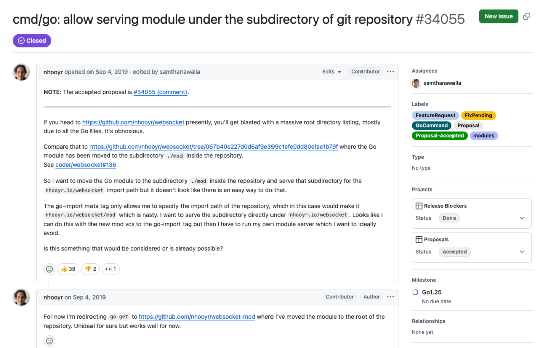 Go1.25 新特性：Go modules 终于要支持 Git 子目录，太感人了！！！