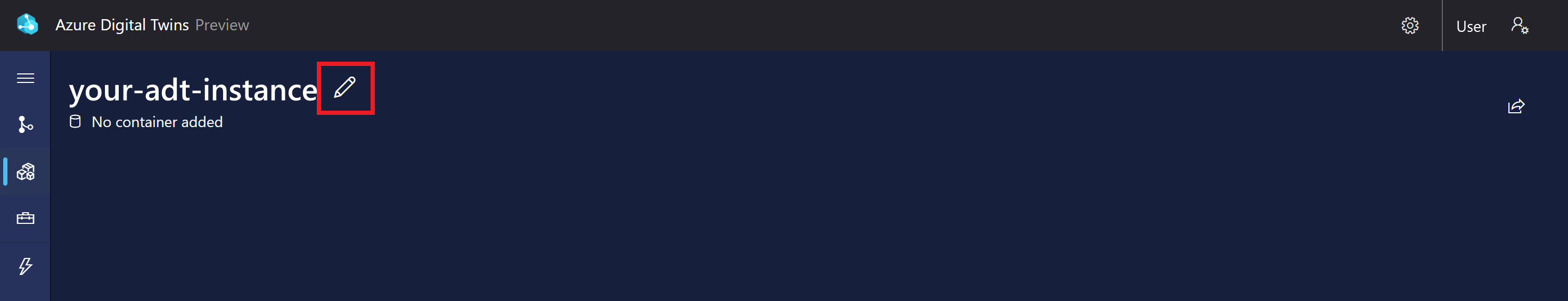 3D 场景工作室的屏幕截图,突出显示了编辑环境图标,该图标看起来像一支铅笔。