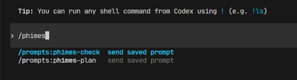 codex中的自定义prompt