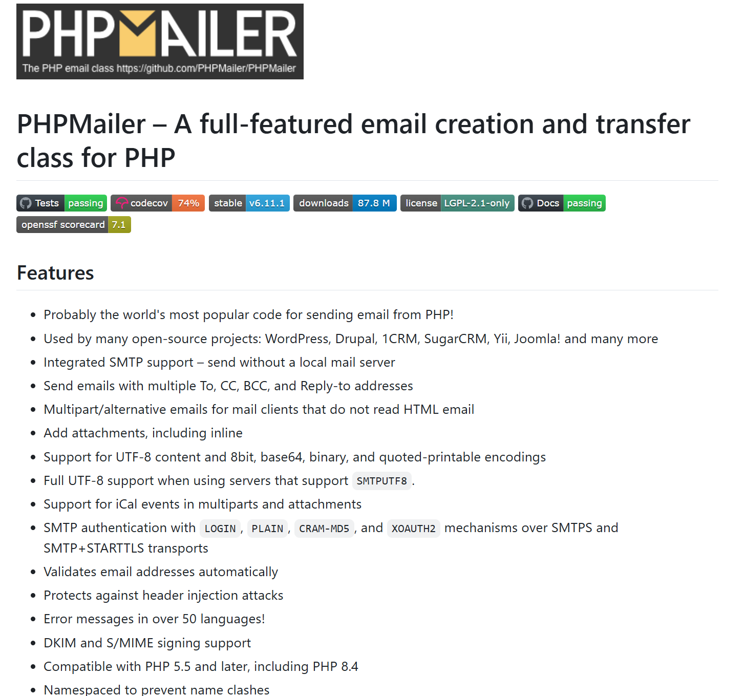 PHPMailer