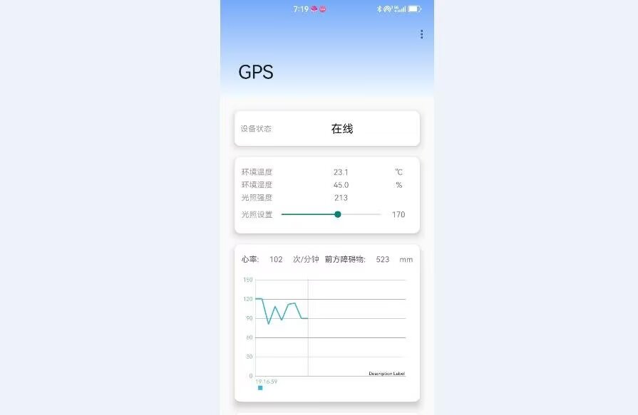 计算机毕业范例设计源码-28.1.智能拐杖-GPS+光照-MPU6050-基于STM32单片机物联网设计【硬件+APP+云平台】截图
