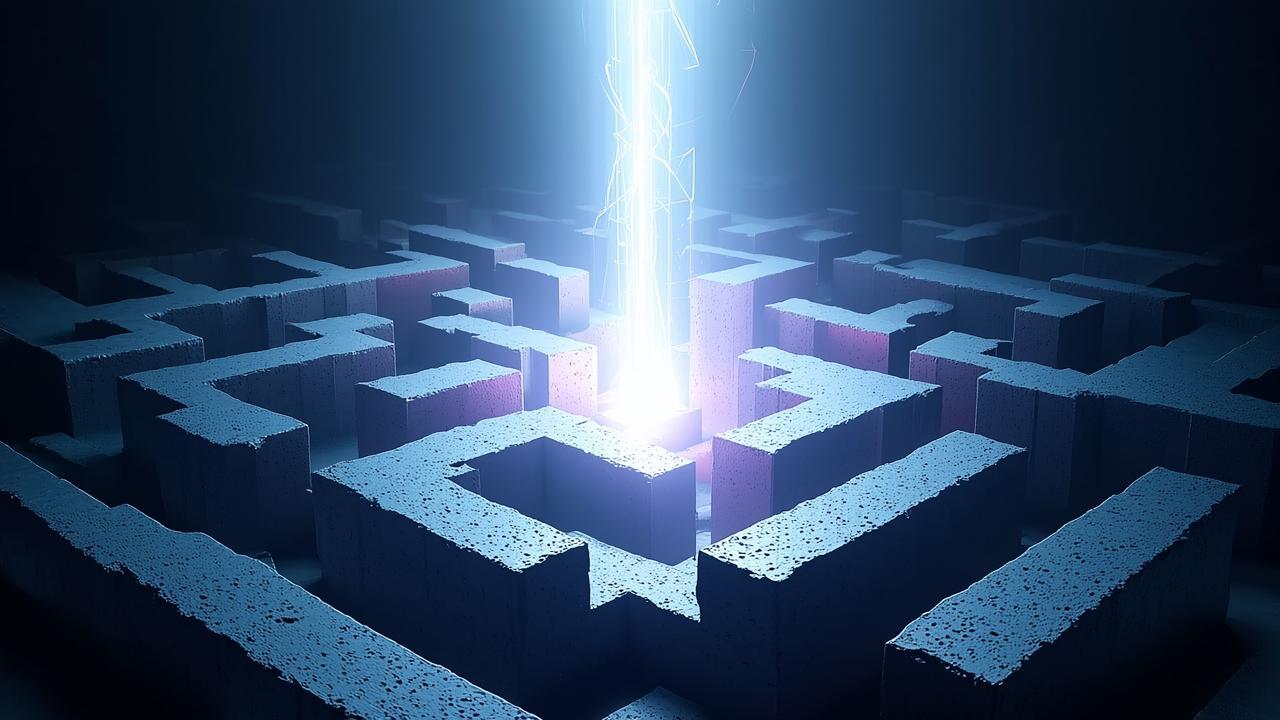 Abstract permission maze: layers of semi-transpare
