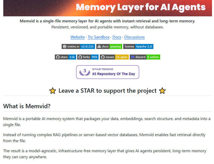 memvid 项目介绍图