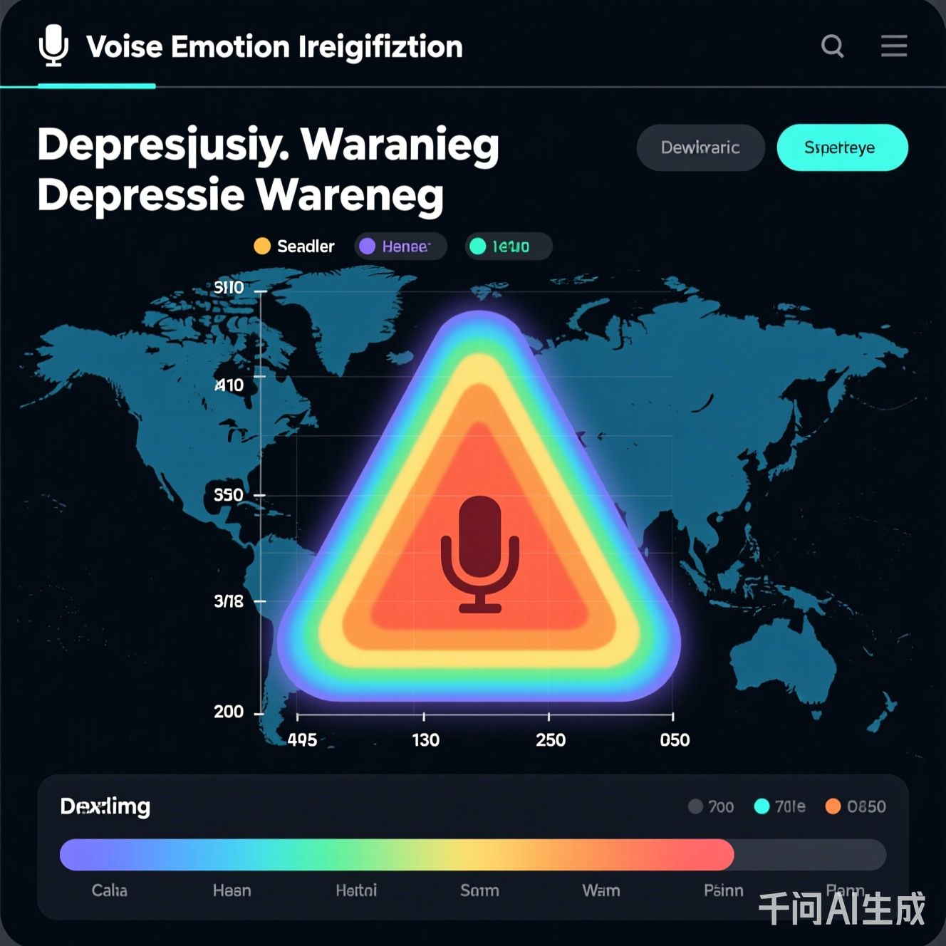 抑郁预警热力图界面
