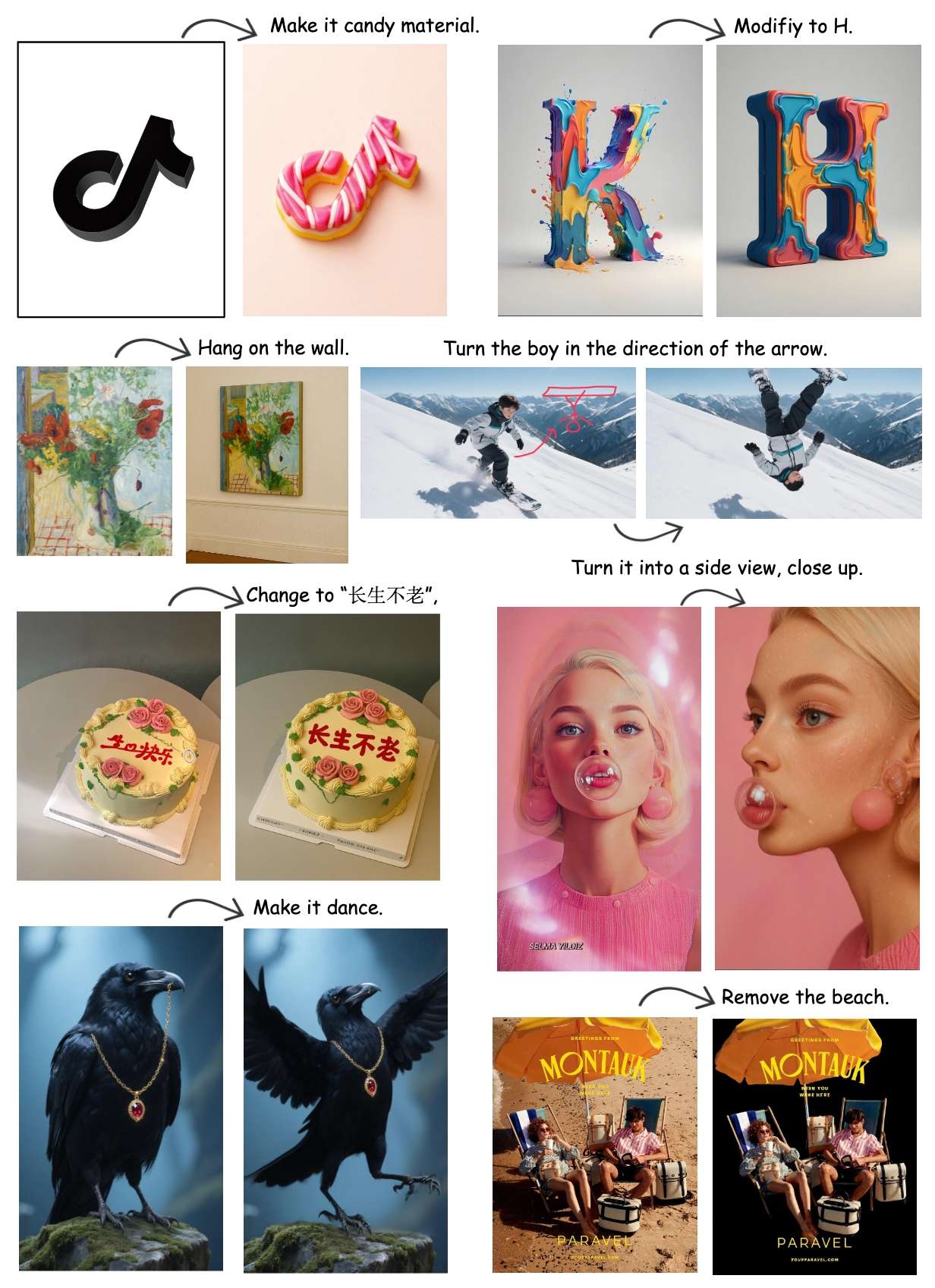 经过6-NFE加速的BAGEL模型生成的图像编辑样例