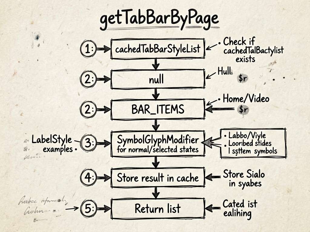 Hand-drawn flowchart in ink-notes style detailing 