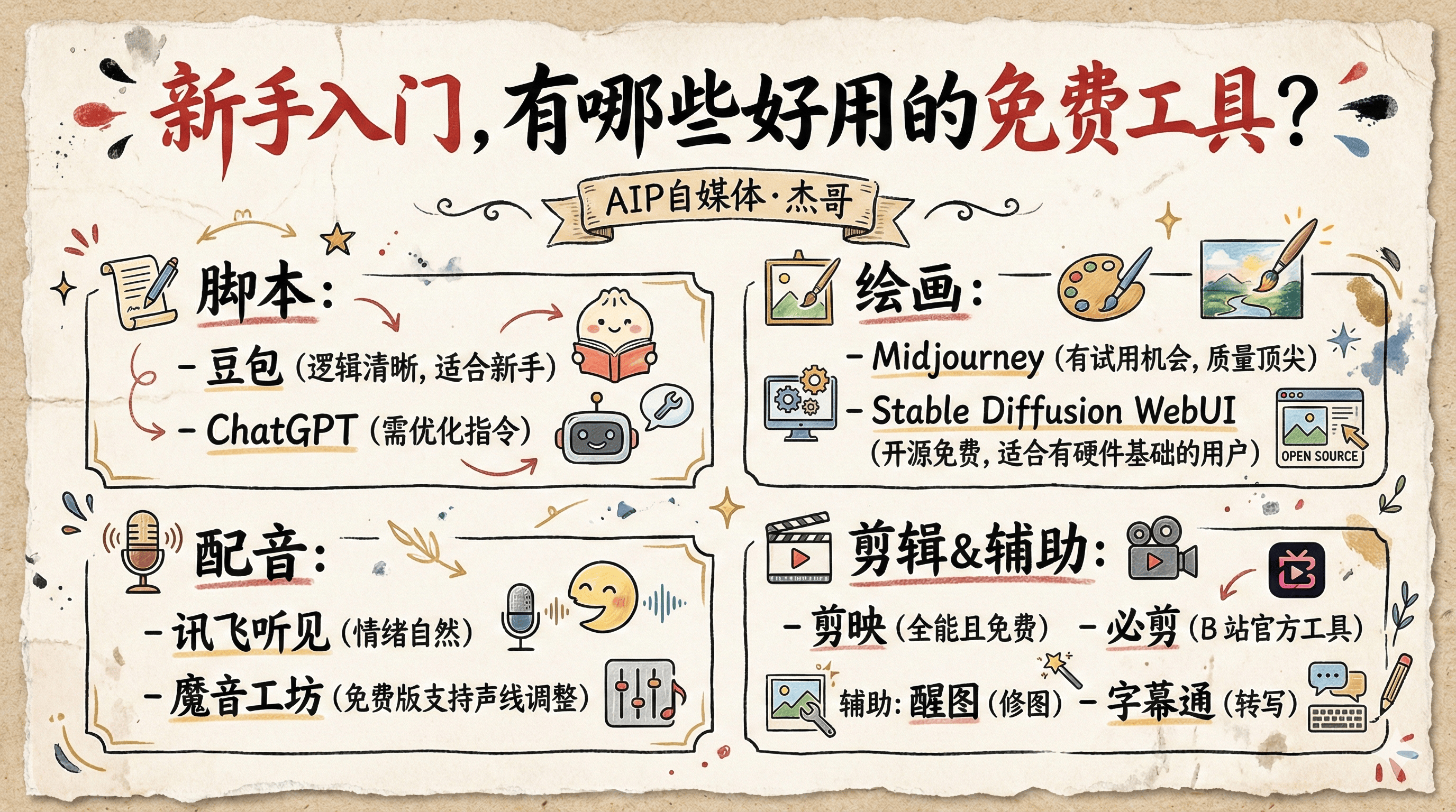 新手入门，有哪些好用的免费工具