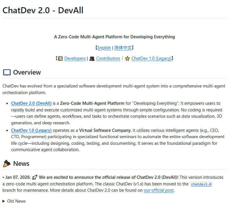 ChatDev 项目介绍图