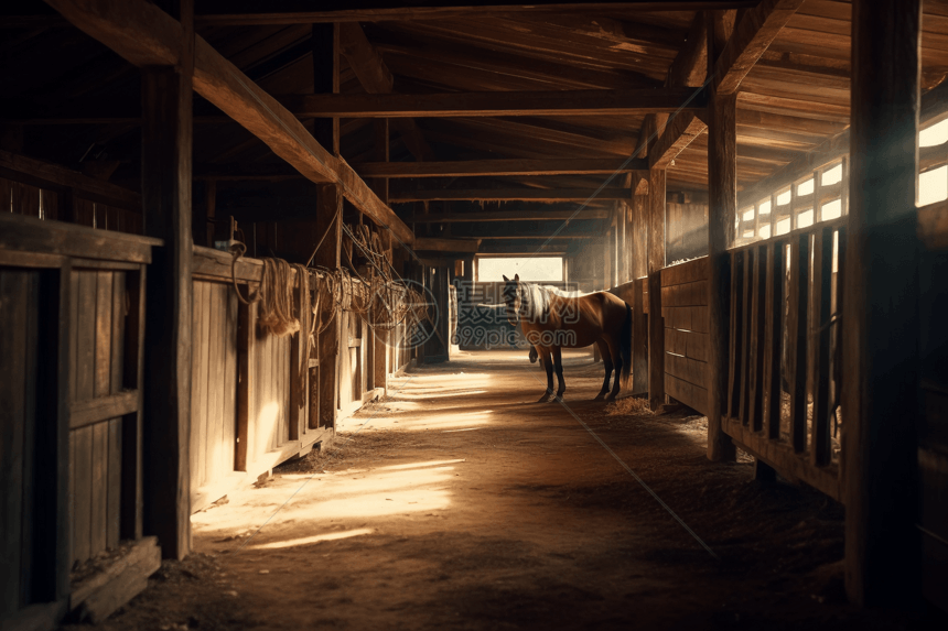 冬日暖阳·雪后马厩的柔软世界