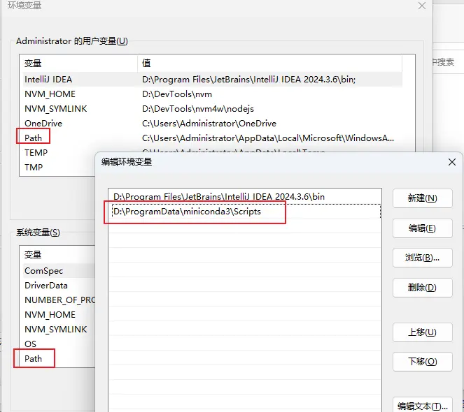 conda环境变量配置