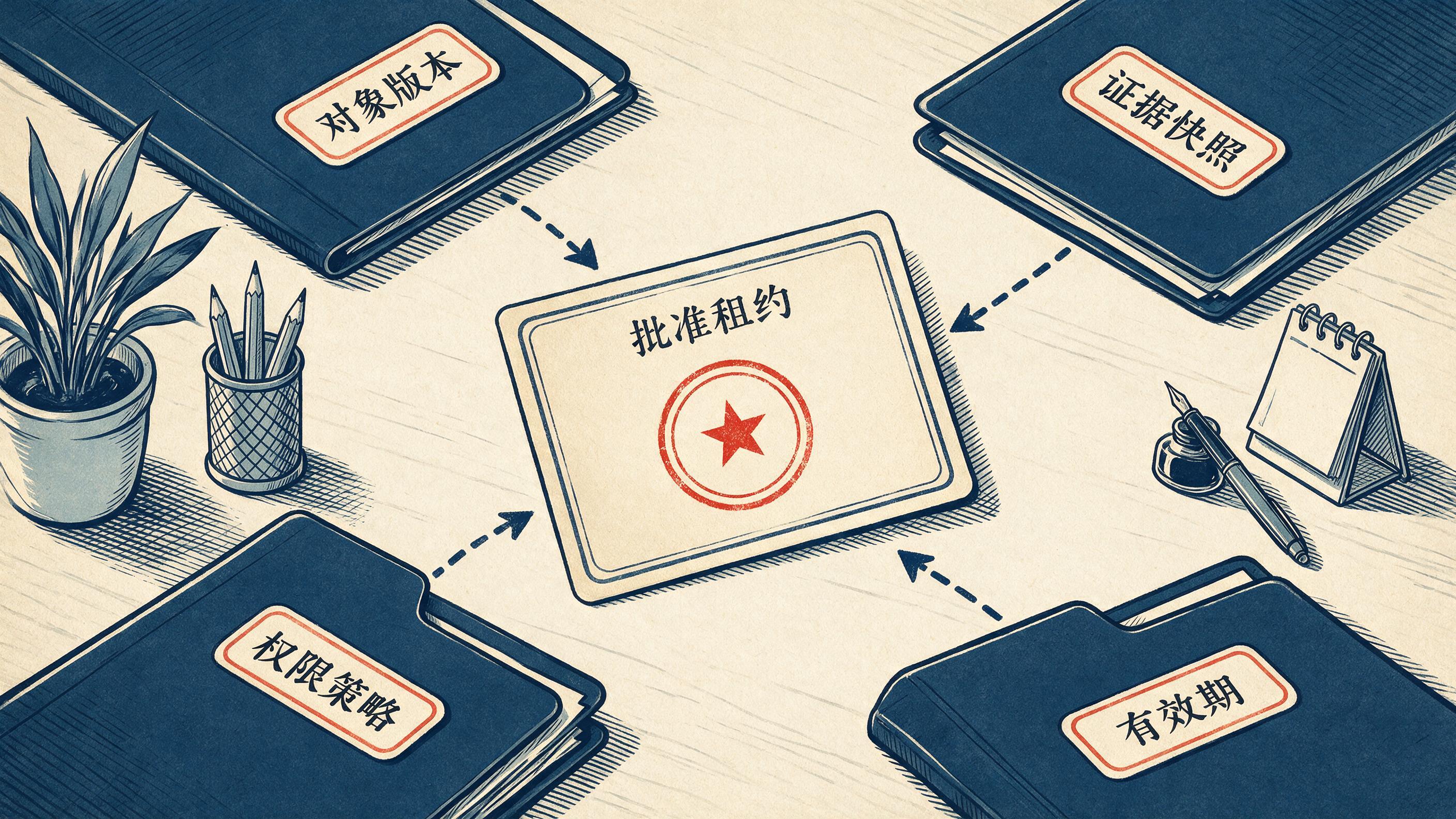 审批不是布尔值，而是一条带证据的租约