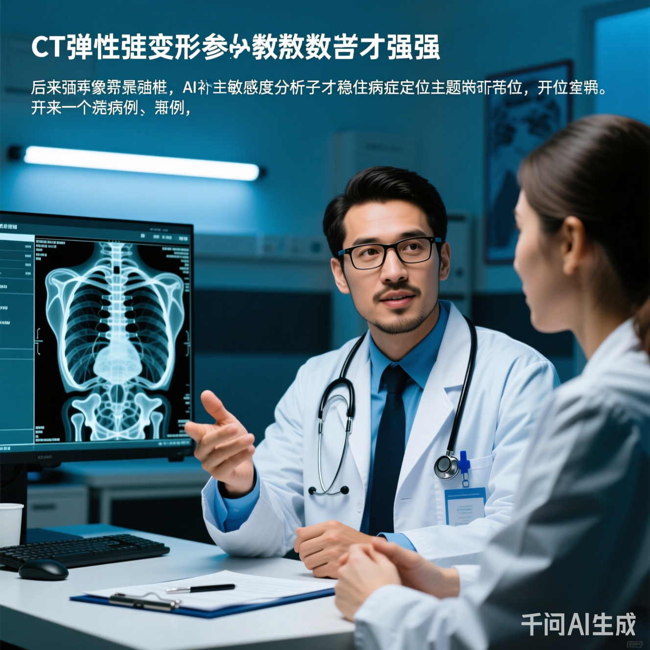 医生和AI讨论病例的场景
