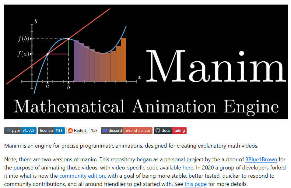 manim 项目介绍图