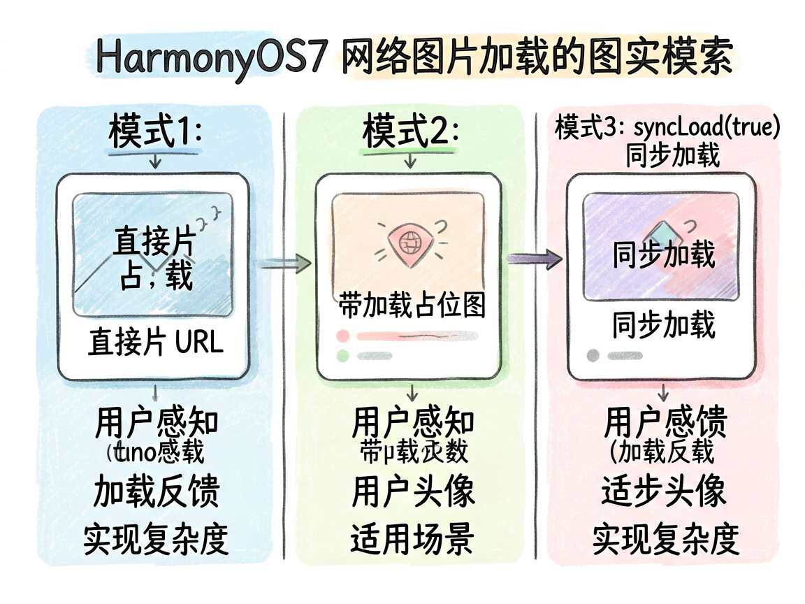 为一篇中文技术教程绘制一张 sketch-notes 风格的对比图，主题是 HarmonyOS7 网