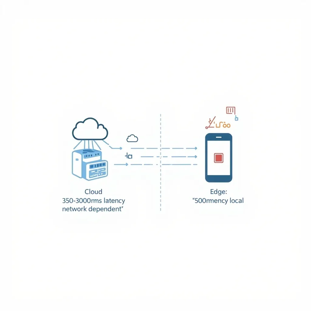 Cloud vs Edge latency comparison diagram