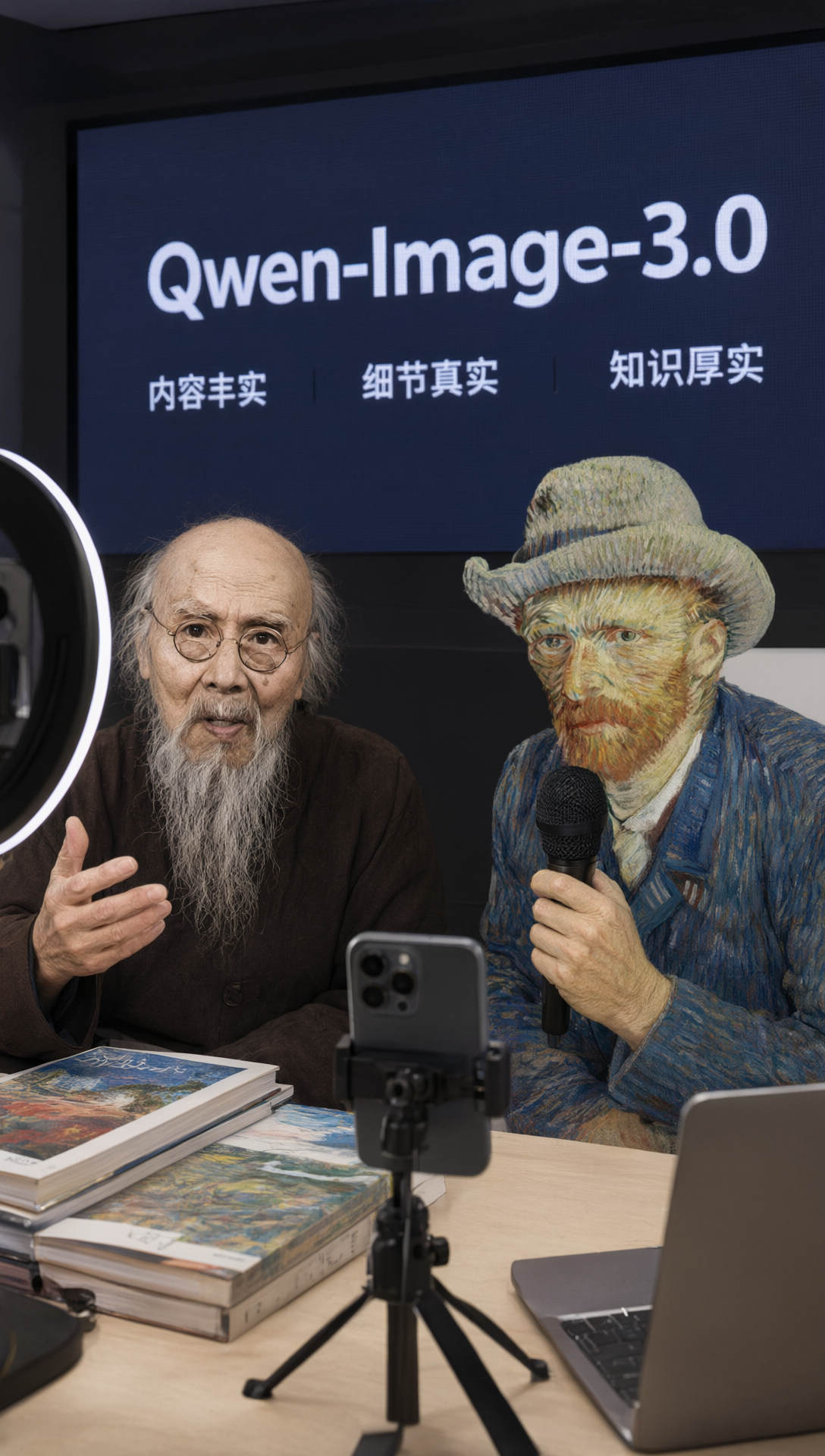 齐白石与梵高直播